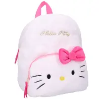 Rucsac din plus, cu doua compartimente, 26x21x11 cm, alb, Happy, Hello Kitty Engros