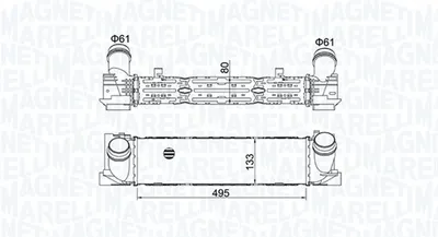 Intercooler potrivit BMW Seria 1 (F20), 1 (F21), 2 (F22, F87), 2 (F23), 3 (F30, F80), 3 (F31), 3 GRAN TURISMO (F34), 4 (F32, F82), 4 (F33, F83), 4 GRAN COUPE (F36) 1.5D-2.0D 07.11