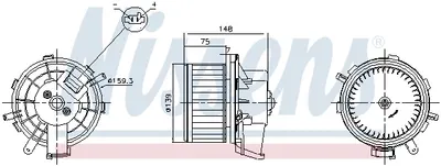 Ventilator habitaclu potrivit CITROEN JUMPER II; OPEL MOVANO C; PEUGEOT BOXER 2.0D-Electric 04.06