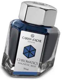 Cerneala pentru stilou Caran d'Ache Chromatics – Albastru, 50 ml