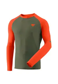 Bluza alergare barbati Alpine Pro - Portocaliu/Kaki