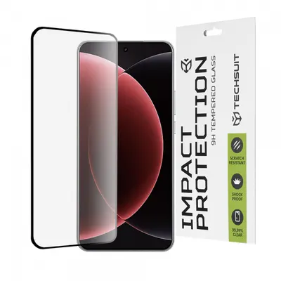 Folie de protectie Ecran Techsuit pentru Xiaomi 15 Ultra, Sticla Securizata, Full Glue, 111D, Neagra