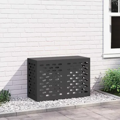 vidaXL Husă pentru aer condiționat Negru 90 x 40 x 60 cm Oțel