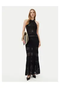 Rochie dama negru - tricotata