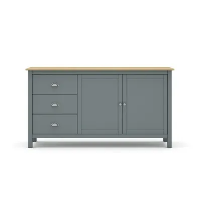 Comodă verde prăfuit din lemn de pin 150x80x40 cm Misti – Marckeric