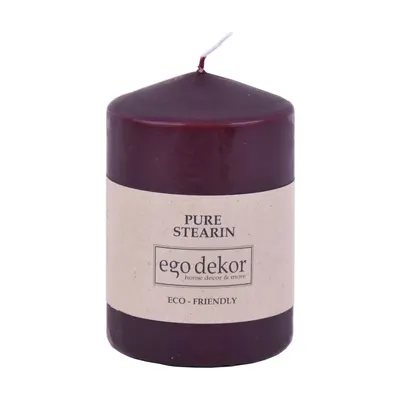 Lumânare Eco candles by Ego dekor Top, durată ardere 25 h, vișiniu