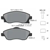 Set placute frana, frana disc TEXTAR 2322501