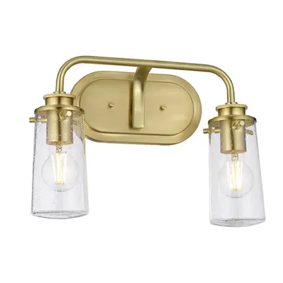 Aplica Braelyn 2 Light Wall Light – Brushed Brass