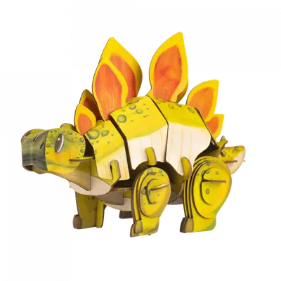 Puzzle 3D 60 piese - Build 'n' Sound - Stegosaurus