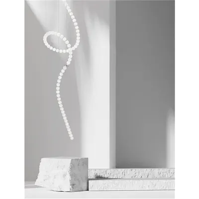 Lampa suspendata PERLA Crom Metal & Opal Sticla LED 207W 230V 13065Lm 3000K IP20 Triac Dimabil