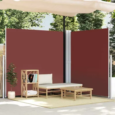 vidaXL Copertină laterală retractabilă, maro, 200x600 cm
