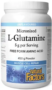 Micronized L-Glutamine, 5 g, 450 g, Natural Factors