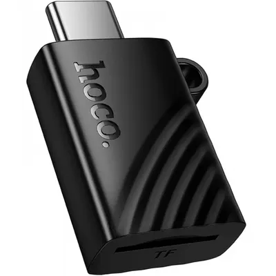 Cititor Card USB-C HOCO HB53, microSD, Negru