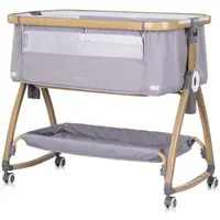 Patut co-sleeper Chipolino Charisma cu laterala culisanta platinum wood