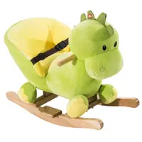 HOMCOM, balansoar dragon copii 60x33x45cm, verde si galben | Aosom Romania