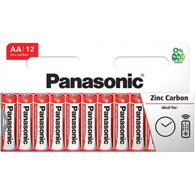 Baterii AA R6, blister 12 Buc. Panasonic Zinc