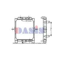 Radiator, racire motor AKS DASIS 390028N