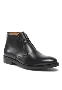 Ghete barbati Piele naturala - Negru