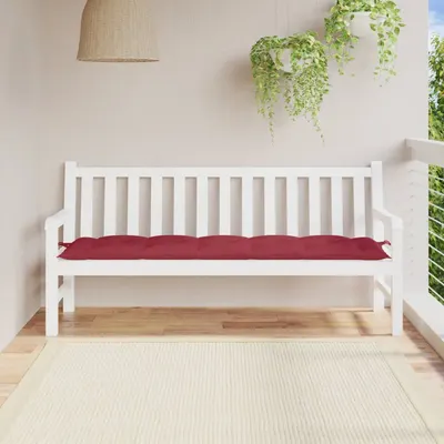 vidaXL Pernă bancă de grădină, roșu vin, 180x50x7 cm, material oxford