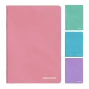 Caiet scolar A5 Colorarte, 48 file, matematica, colturi rotunjite, coperta plastic, culori macarons, 70g/mp