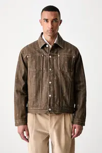 Drôle de Monsieur geacă de blugi pentru bărbați din denim Monogram