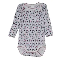 Body maneca lunga DL10 alb/floricele colorate, Danina | 18 luni