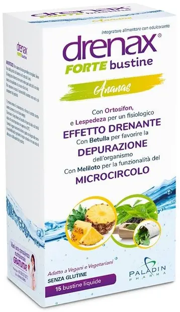 Drenax Forte Bustine Ananas, 15 pliculețe lichide, Paladin Pharma