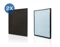 Set filtre 2 in 1 TRUE HEPA cu strat Nano Argint si Carbon Activ pentru purificatorul Clean Air Optima CA502Pro Mini