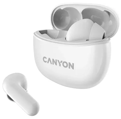 Căști wireless Canyon - TWS5, albe