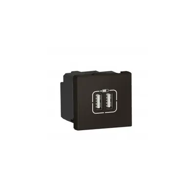 Double USB charging priza pentru trunking - negru