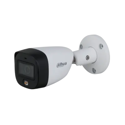 Camera de supraveghere exterior cu iluminare duala Dahua HAC-HFW1200CM-IL-A-0360B-S6, 3.6 mm, 2 MP, IR/Lumina calda 20 m, microfon