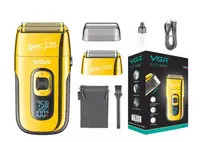 Aparat de ras electric profesional Shaver VGR V 332 lame duble 3 viteze reglabile cu afisaj digital