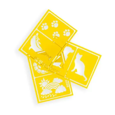 Set 2 x 6 Sabloane Pictura pe Fata Rainbow, Snazaroo