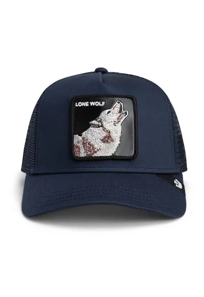 Sapca trucker unisex cu aplicatie frontala - Negru/Bleumarin