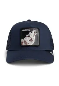 Sapca trucker unisex cu aplicatie frontala - Negru/Bleumarin