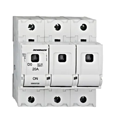 Soclu pentru portfuzibile D02, seria ARROW S, 3-poli, 20A