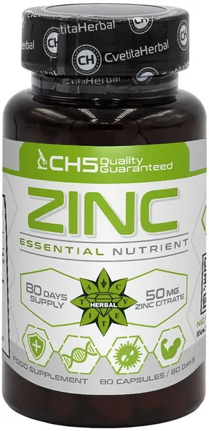 Zinc, 50 mg, 80 capsule, Cvetita Herbal