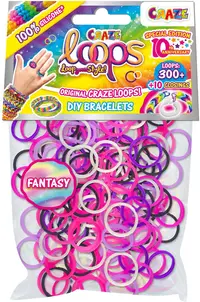 Set creativ Craze Loops - 300 buc elastice, sortiment