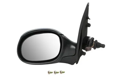 Oglinda laterala Stanga (mecanic, asferica, incalzita, crom, capac) potrivit PEUGEOT 206