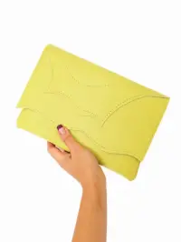 Plic galben handmade din piele naturala
