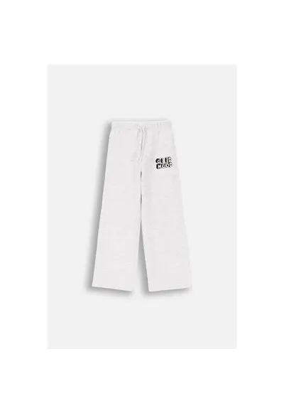 Pantaloni evazati de trening cu talie elastica