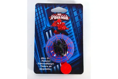 Clopoel biciclet EL Spiderman, metalic, compatibil cu majoritatea ghidoanelor, sunet puternic