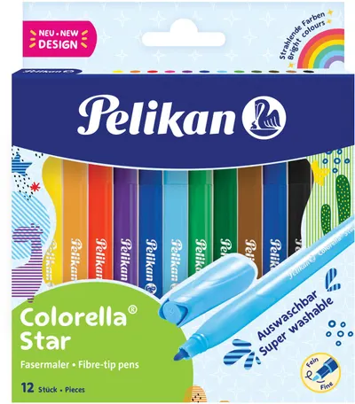 Set de carioci Pelikan Colorella Star - 12 culori