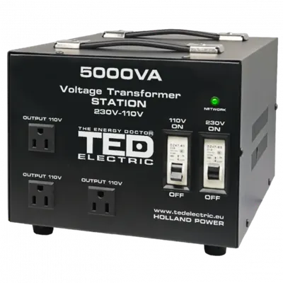 Transformator 220V la 110V, 5000VA 4000W cu carcasa, TED