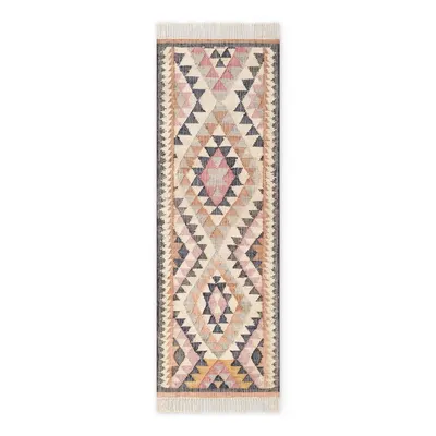 Covor tip traversă gri țesut manual din iută 80x200 cm Roya Parsa – Elle Decoration