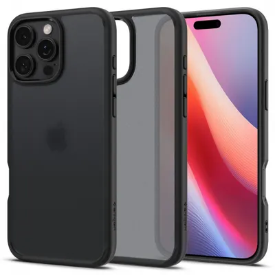 Husa pentru Apple iPhone 16 Pro, Spigen, Ultra Hybrid, Neagra Satinata ACS08124