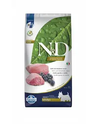 FARMINA N&D Adult Mini Lamb&Blueberry hrana uscata caini adulti de talie mica, miel si afine 7 kg