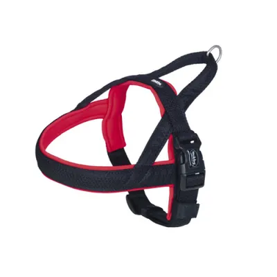 Ham ajustabil, rosu, captusit cu fleece, 75-98 cm x 4 cm