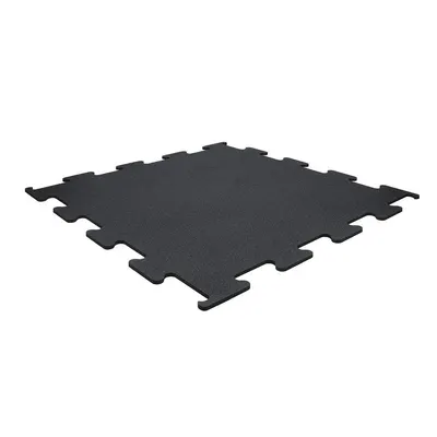 Placă Puzzle Sport pentru Pardoseală 10mm - 106x106cm - Piesă Centrală Neagră