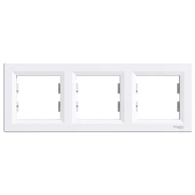 Placa ornament tripla alba Asfora